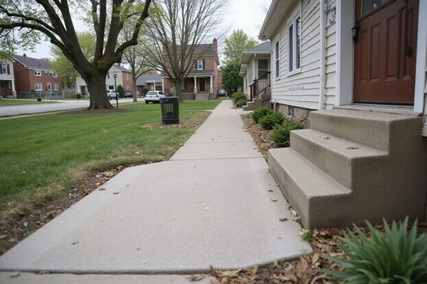Before: Eastpointe Front Walkway