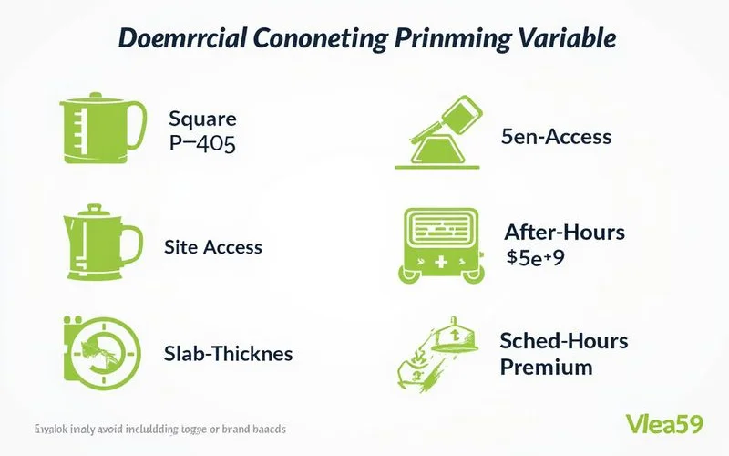 Commercial pricing factors infographic