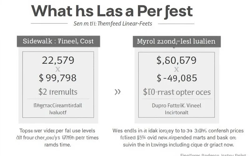 Cost per linear foot comparison