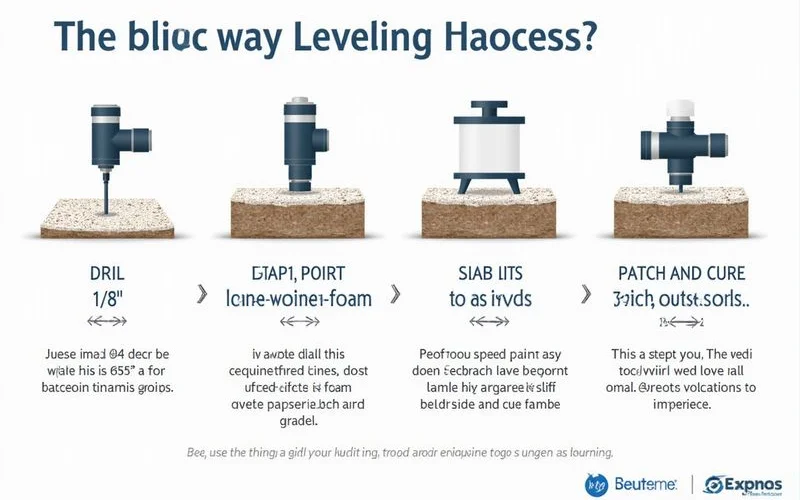 4-step driveway leveling process infographic