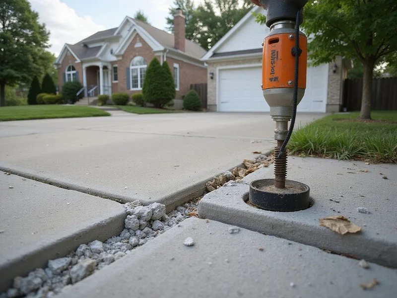 Concrete leveling work in Canton