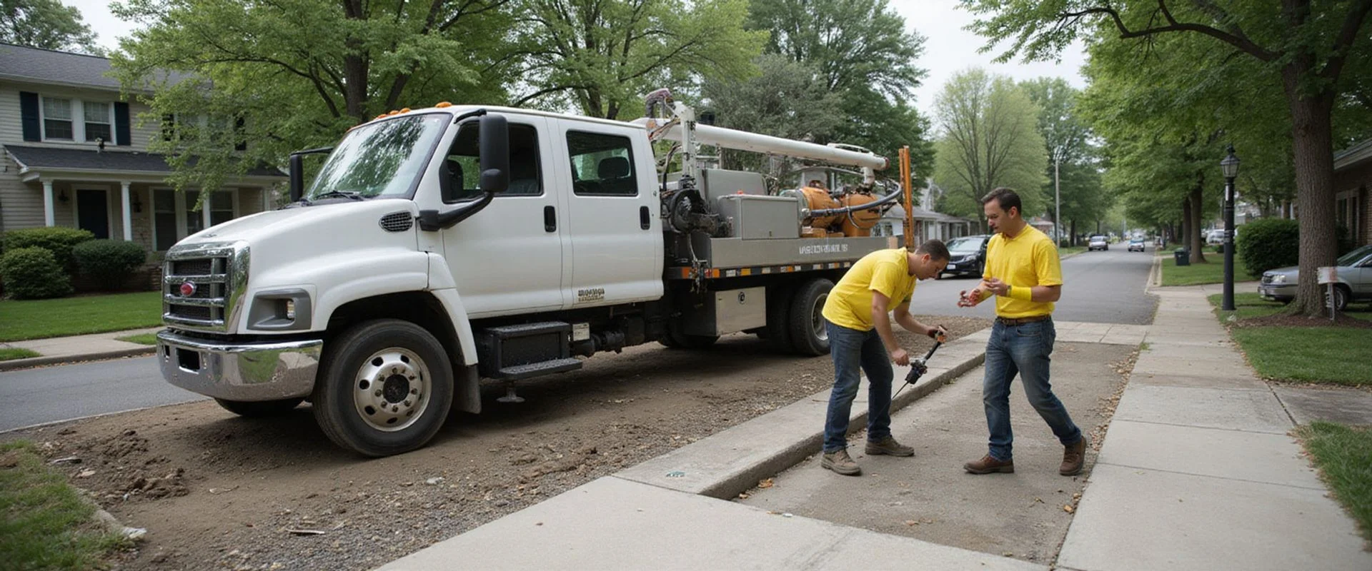 Concrete leveling work in Canton, Michigan